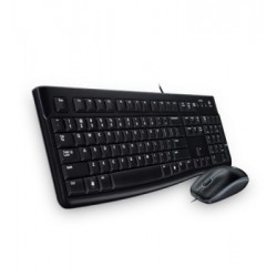 Kit de teclado y mouse LOGITECH Media Combo MK120, Estándar, Negro, 1000 DPI