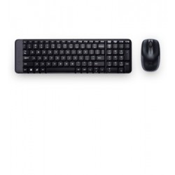 Kit de teclado y mouse LOGITECH MK220, Estándar, Negro, 10 m