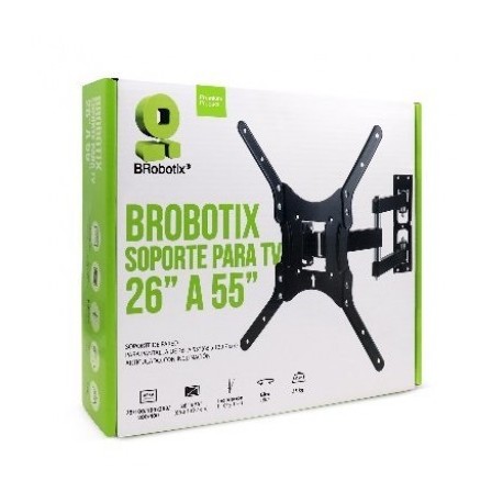 Soporte de Pared MOVIL para TV de 26 a 55 Pulgadas, De Acero, Resistencia 35kg